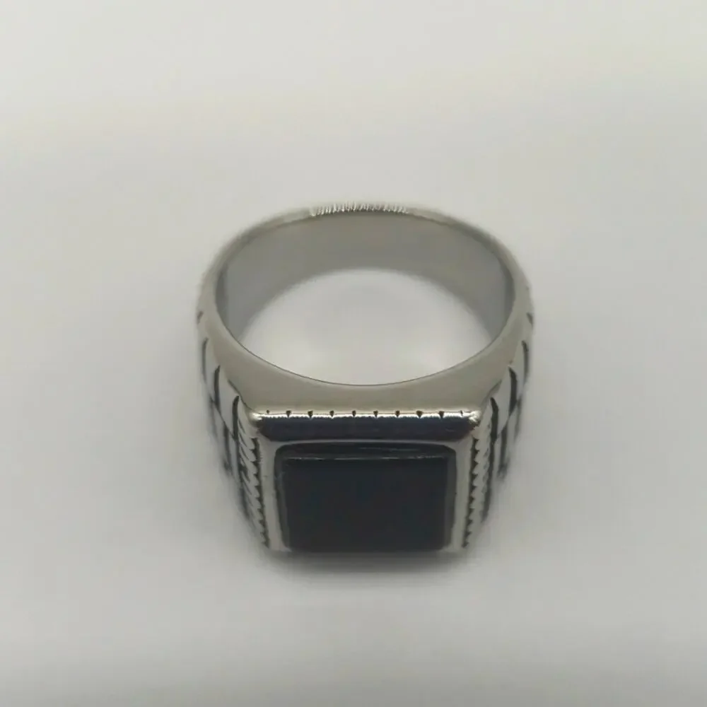 Black Stone Handmade Men's Ring Size 9 NWT